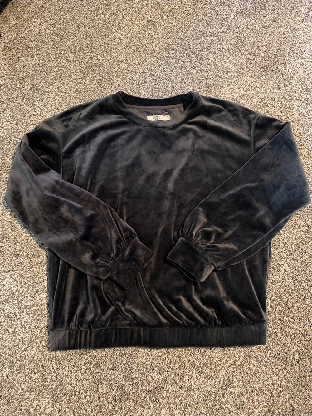 UGG Black Velvet Crewneck Sweater